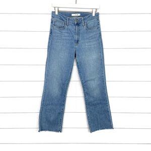 JOES JEANS Straight Leg Raw Hem Denim Jean Light Blue Buenos Aires 27 Classic